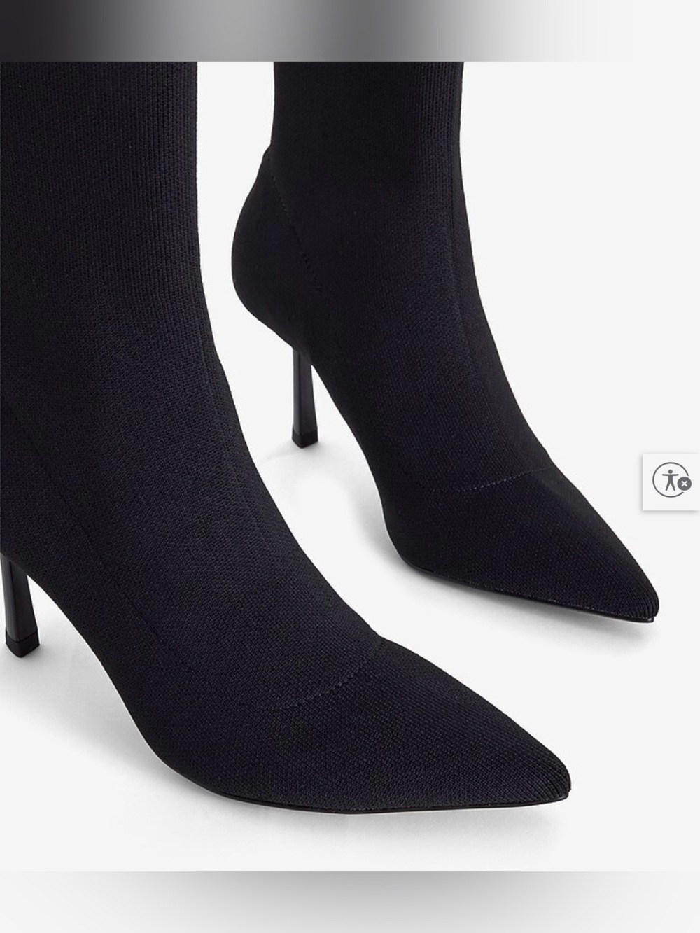 Express Pointed Toe Thin Heel Sock Boots Size 9